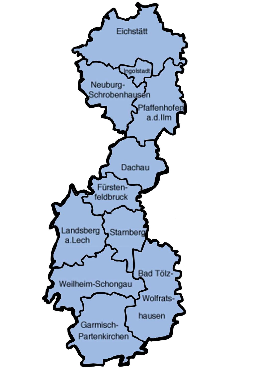 Landkreise Oberbayern-West